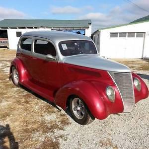  Ford slantback sedan red