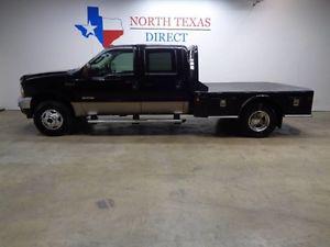  Ford F-350 Lariat 4WD Diesel Crew Leather CM Flatbed