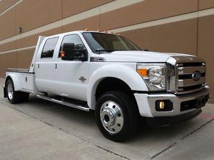  Ford F-550 LARIAT CREW CAB DUALLY FLAT BED 6.7L DIESEL