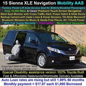  Toyota Sienna XLE AAS Auto Access Seat Mobility pkg.