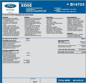  Ford Edge Titanium FWD