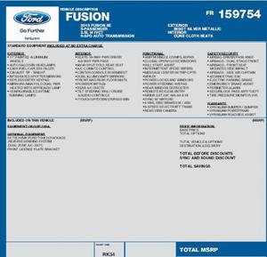  Ford Fusion 4DR SDN SE FWD