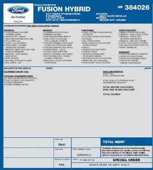  Ford Fusion Hybrid Titanium